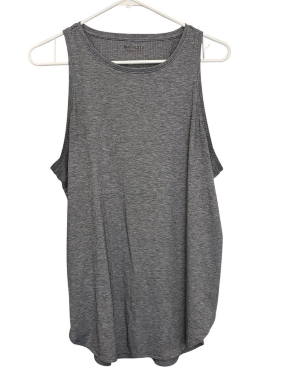 Athleta Charcoal Ribbed Tank Top